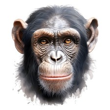 8x sticker chimpanzee car