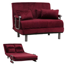 B-Ware Schlafsessel MCW-K29, Klappsessel, 190x100cm, Chenille 370g/m², bordeaux