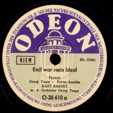 KARY BARNET Emil war mein Ideal / Ich bin den ganzen Tag.. Schellackplatte S8534
