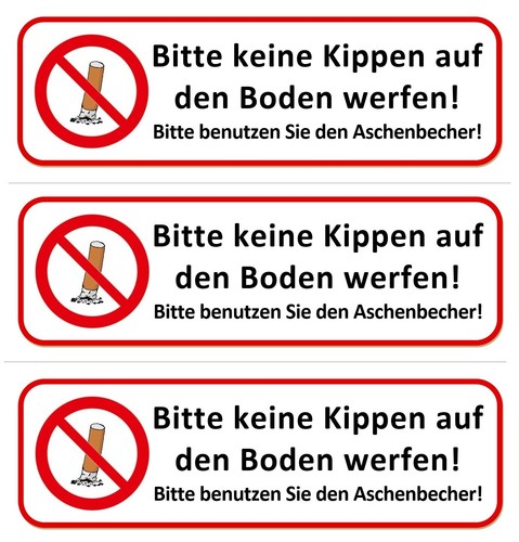 Klebeschild bitte - -,