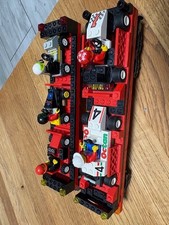 Lego City Eisenbahn 2 Anhänger mit 5 Rennwagen