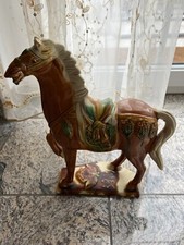 Chinesisch Keramik Pferd, glasiert, Tang-Ära Stil, nach antik. Sankai-Verfahren