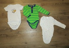 3x Jungen/Unisex Body Gr. 62-68 Disney Liegelind C&A Langarm grün weiß sterne x
