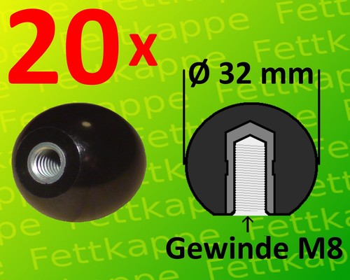 20x kugelknopf ø32mm - kugelknopf, m8