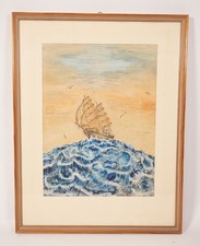 Vintage original Aquarell