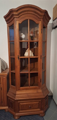 Eckvitrine eiche massiv sehr - massiv,,