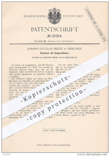 Original patent gottlob - j.,
