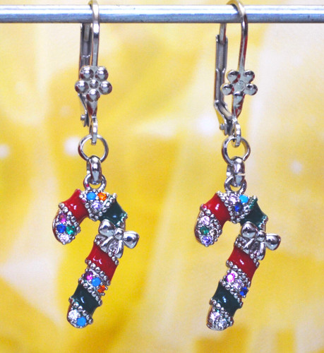 Strass weihnachtsohrringe - strass,