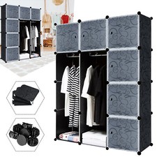 DIY Kleiderschrank Schrank Regalsystem Schuhschrank Steckregal Garderobe Türen