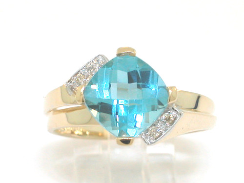 Blautopas ring 585 gelbgold - ring,