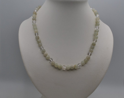 Achat mit bergkristall kette - achat,