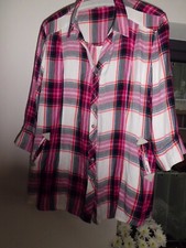 Hemdbluse Westernstyle von Paliman in rot-weiß kariert und Größe L