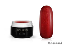 Jolifin UV LED LAVENI Farbgel Farbe shiny red Top GEL 5ml Vampir Blut Glanz Rot