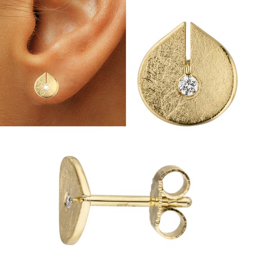 Diamanten ohrstecker 585 - 585, echt
