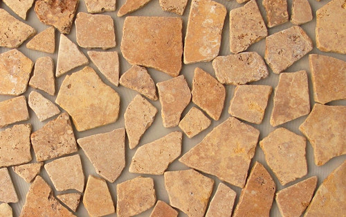 Travertin bruchmosaik fliesen - travertin,