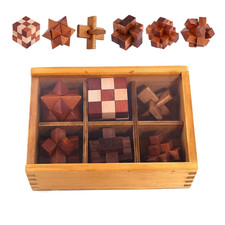 Holz knobelspiel puzzle set - knobelspiel,