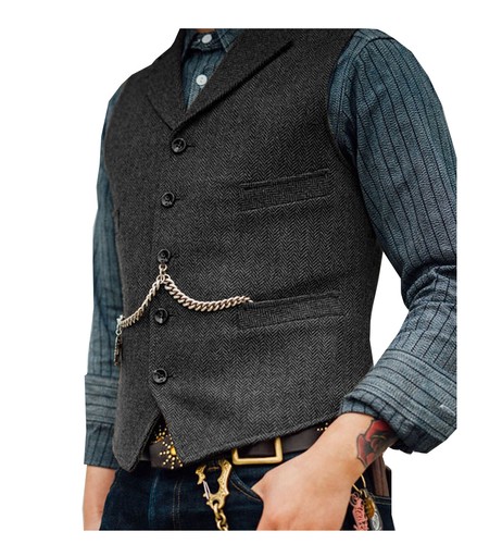 Neu herren weste tweed plain - herren,