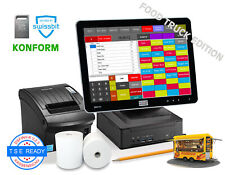 TSE Mini TOUCHKASSENSYSTEM SCHNELLKASSE  für Imbiss & Foodtrucks Kein Abo/Vertra