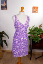 %SALE% Vintage 70s Unterkleid lila Viskose Charmeuse Rockabella Sekretärin 42