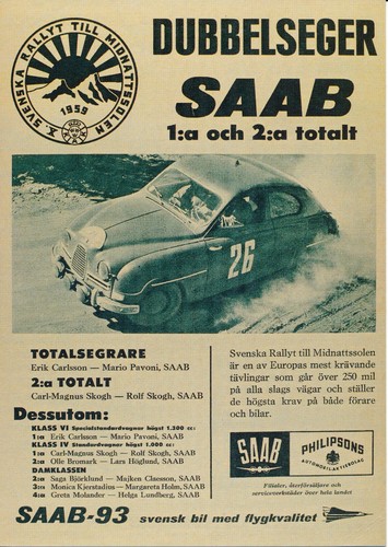 Werbepostkarte saab - werbepostkarte,