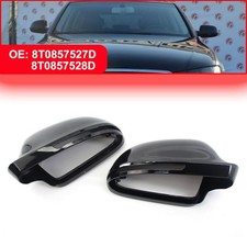 Schwarz Spiegelkappen Außenspiegel für Audi A4 B8 S4 RS4 11-15 A3 8P 11-15 A5 8T