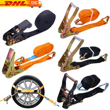 Profi Spanngurt mit Ratsche | 3–10m | 25–50mm | 0,8–5T | Schwarz | Orange