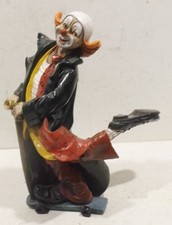 schöner Vivian Formano Clown auf dem Roller Figur  27,5cm Sammlerstück