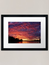 Sky Fire Gerahmter Kunstdruck