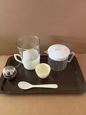 DDR  Teeglas Teeei Eierbecher Tablett Gießer Sahnegießer Konvolut Küche 70er