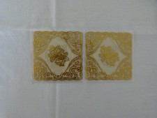 Untersetzer 10 cm x 10 cm Goldfarben neu OVP´