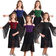 DE Mädchen Tunika Kleid Abendkleider Mittelalterliches Prinzessin Partykleid