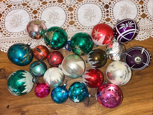 Christbaumkugeln alt glas - x,