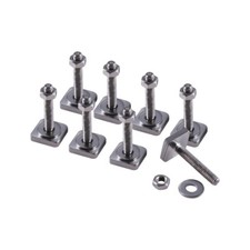 8 Stücke T-Nut Adapter Nutensteine M6*35mm für Dachträger Relingträger Dachbox