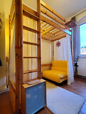 Flexa Hochbett Massiv Holz gebraucht. Lampe, Vorhänge, Verlängerung, Erweiterung