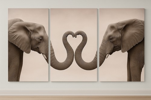 Teiliges elefanten wandbild - 3-teiliges,