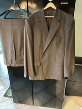 Brauner Herren Nadelstreifenanzug Größe 64