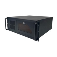 Schwarz 18" Rack Server Gehäuse 4U/4HE PC Gehäuse ATX/M-ATX Desktop Gehäuse DHL