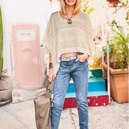 Luftig hippie poncho sommer - luftig,