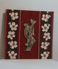 selbstgestaltetes Bild "Geisha" 30x30cm, Serviettentechnik, 3D, Handarbeit 
