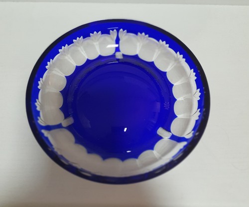 Buntglas schale königsblau - buntglas,