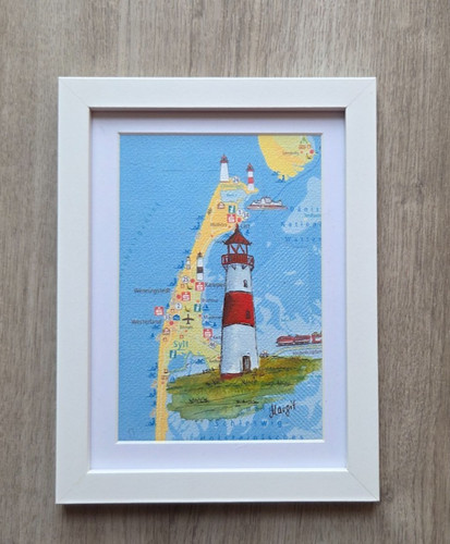Handgemaltes aquarellbild mit - handgemaltes,
