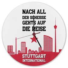 Stuttgart Europapokal Wanduhr