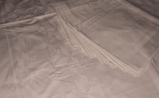 Alte Leinen Damast Tischdecke