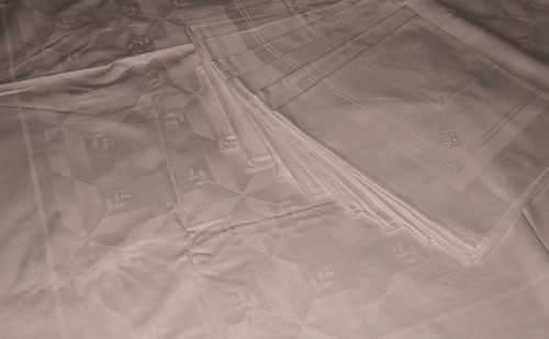Alte leinen damast tischdecke - leinen,