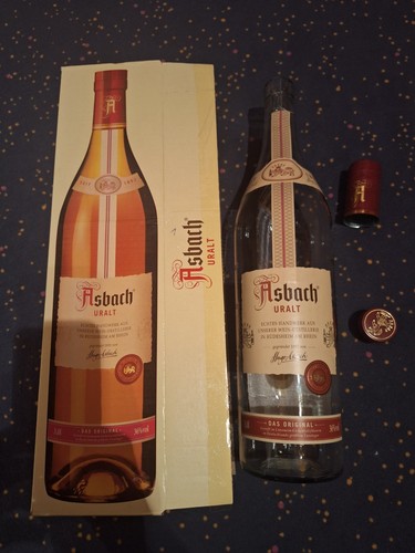 3liter asbach flasche - flasche, leer