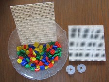 Mosaik gr.Steckspiel, Steckmosaik,Kinder Lernspiel,Bausteine,87 Steine,2 Platten