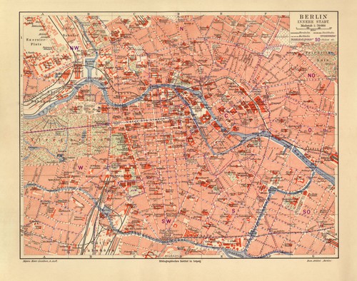 Berlin historischer stadtplan - berlin,