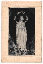 Seiden-AK Betende Maria, Je Suis L´Immaculee Conception 