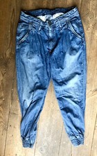 Pepe Jeans Hose Damen Größe 26 (waist), blau, baggy fit