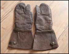 Piloten Luftwaffe Fliegerhandschuhe 3 Finger Gr.15 warm+weich 1930/1940 (55-9